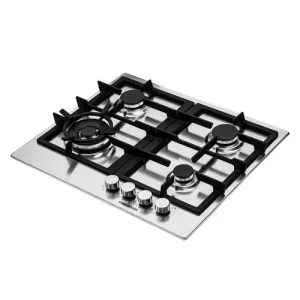 Estufa Challenger de empotrar 4 Puestos gas 60x51 inox parrilla fundida