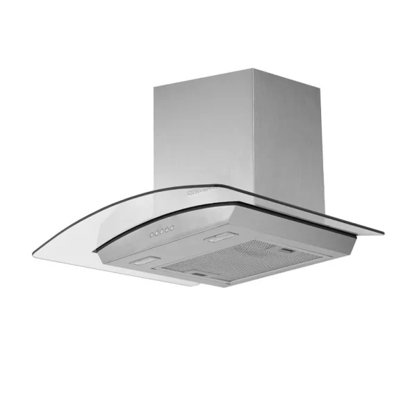 Campana Extractora Challenger  Tipo Península  de 60 cm Cristal -Inox