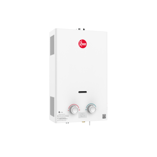 Calentador Rheem de  6 Litros Tiro Forzado Automático Gas Natural Blanco - Image 2