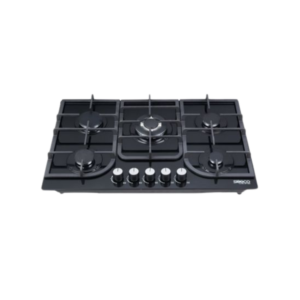 Estufa Sueco 5 puestos gas (1 quemador wok) de 78.3X51.4 parrilla fundida cristal