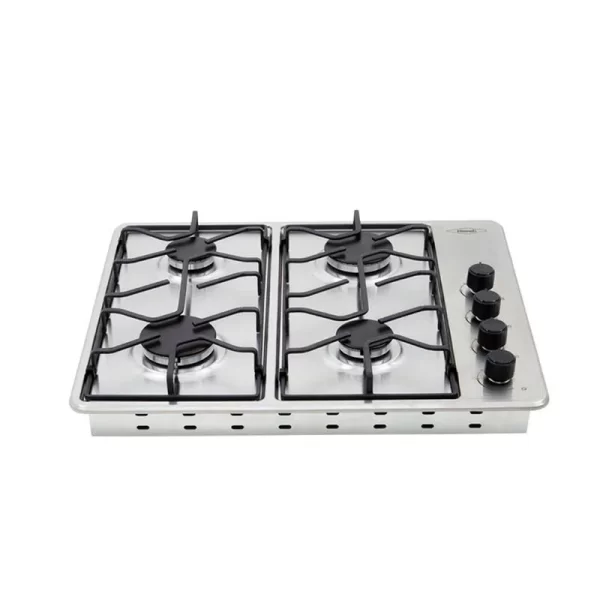 Estufa Haceb Tofu 4 puestos gas 60X51 parrilla fundida Inox