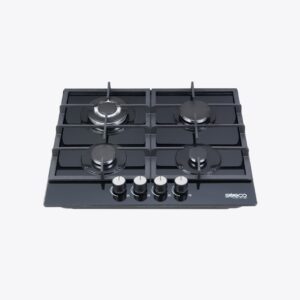 Estufa Sueco 4 puestos gas (1 quemador wok) de 59.1X50.1 parrilla fundida Cristal