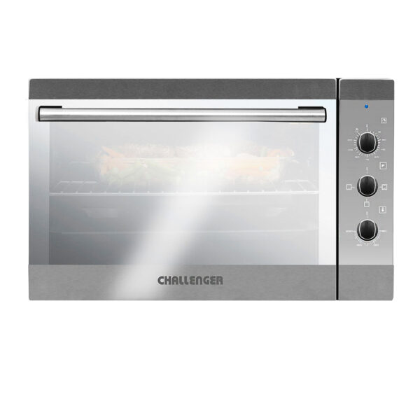 Horno Challenger  de 60 x 36 cm  Eléctrico 120 v  con timer Vidrio Espejo - Inox