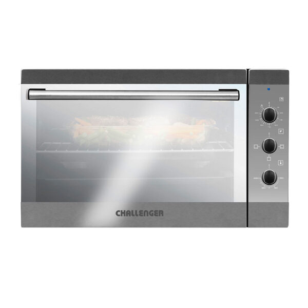 Horno Challenger  de 60 x 36 cm  Eléctrico 220 v  con timer Vidrio Espejo - Inox