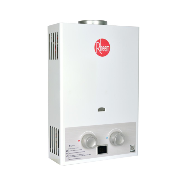 Calentador Rheem de  6 Litros Tiro Natural Automático Gas Natural Blanco - Image 3