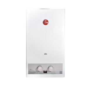 Calentador Rheem de  13 Litros Tiro Natural Gas Propano Blanco