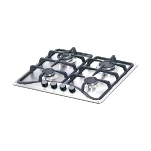 Estufa Challenger de Empotrar 4 Puestos gas (1 quemador wok)de 58.5x 51 cm mando frontal parrilla fundida inox