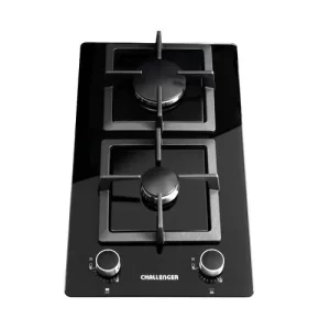 Estufa Challenger de Empotrar 2 Puestos gas de 30x52 cm cristal