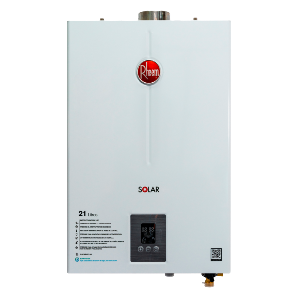 Calentador Rheem de  21 Litros Tiro Forzado Digital Gas Natural Blanco