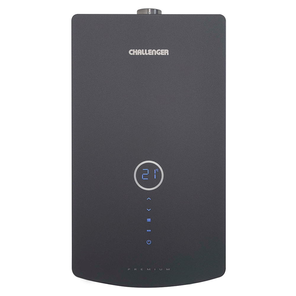 Calentador de Agua Challenger 12 litros Tiro Forzado de Paso Digital a Gas Natural Negro