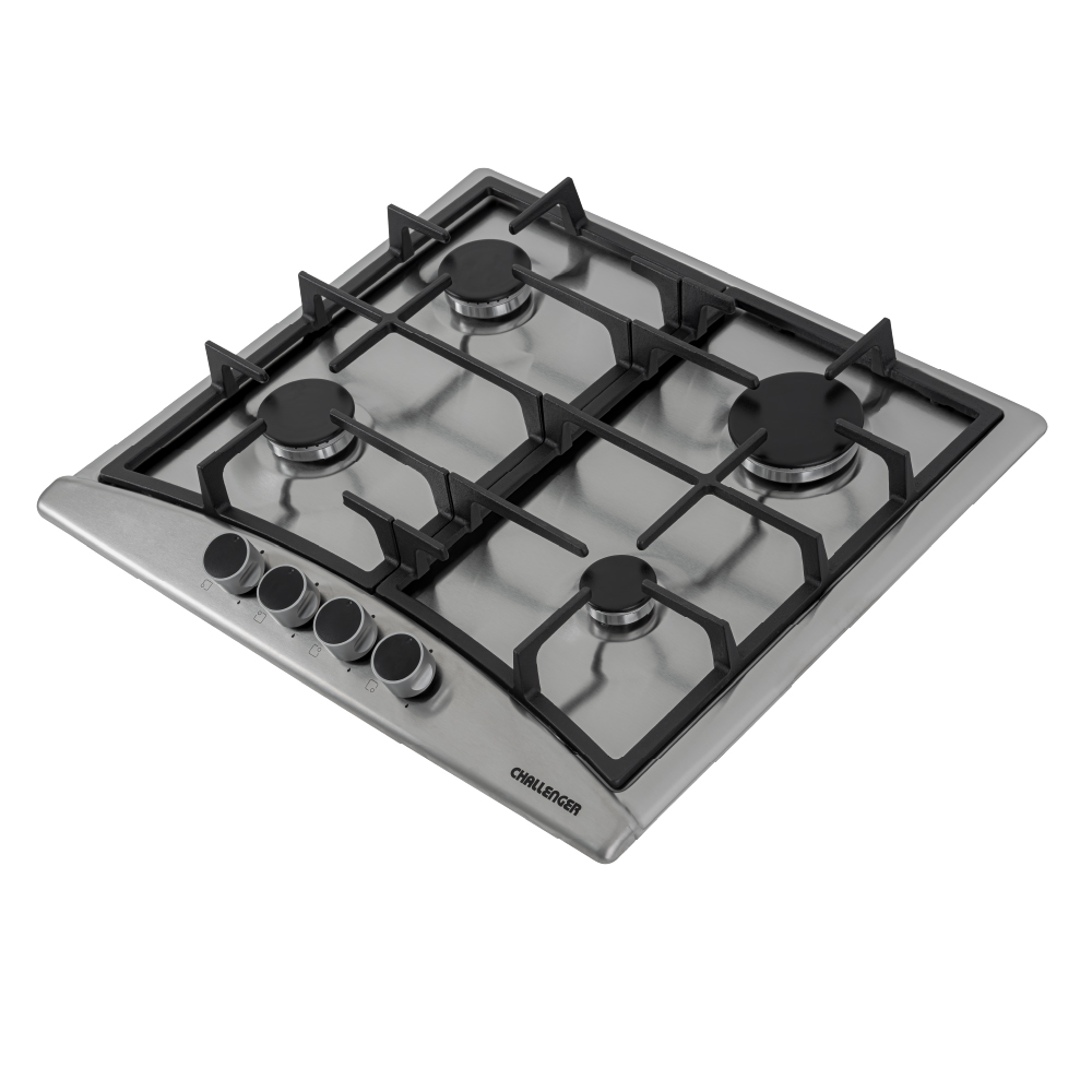 Estufa Challenger de Empotrar 4 Puestos gas de 58.2x51.2 cm Parrilla Fundida Termopar Inox - Imagen 2