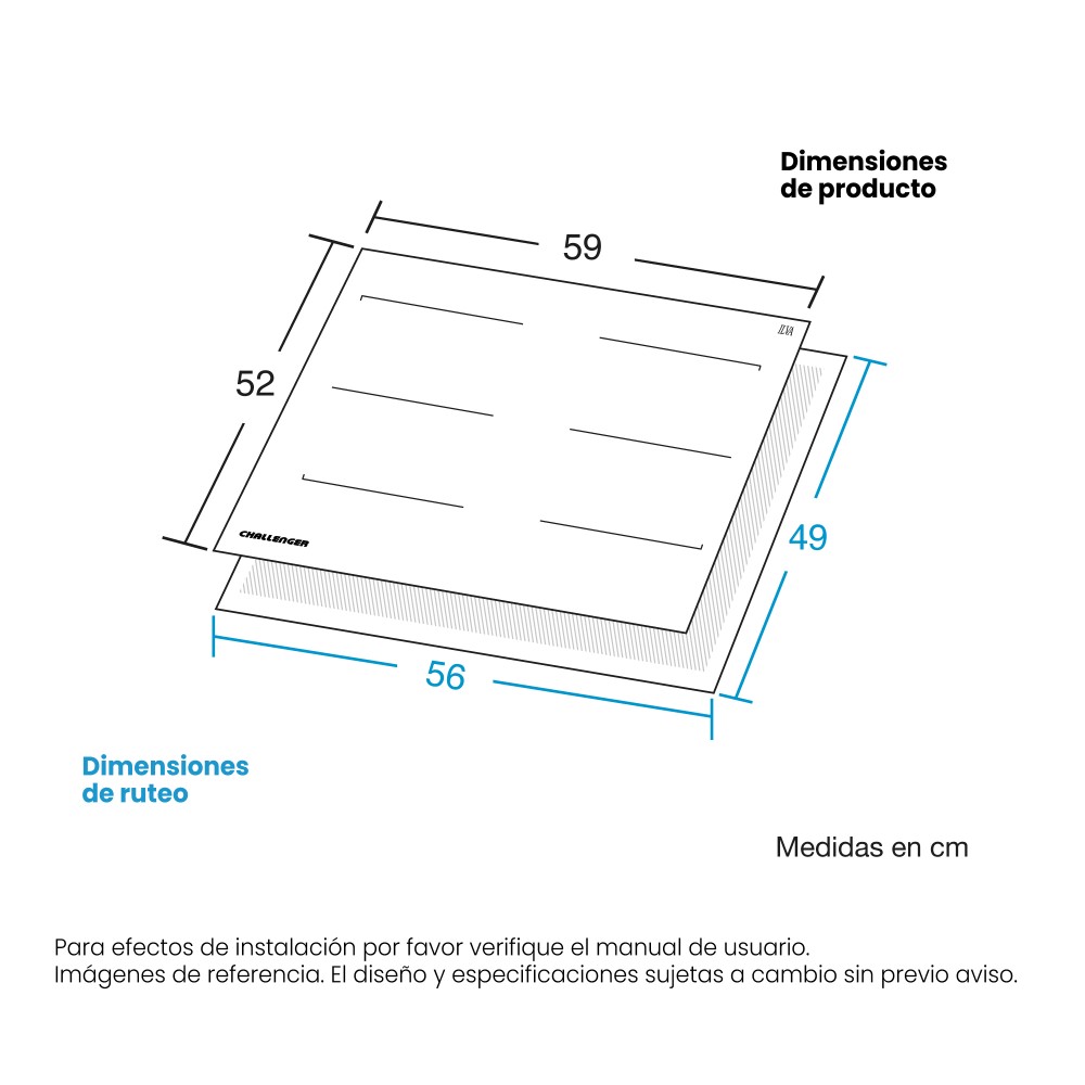 Estufa Challenger de 4 puestos eléctricos de Inducción 59X52 220V - Imagen 4