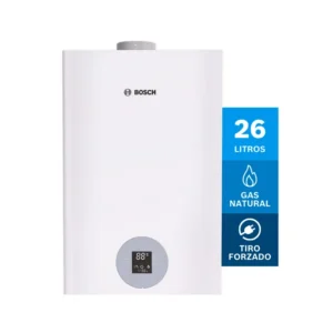 Calentador de paso Bosch 26 litros Tiro Forzado Digital Gas Natural Titán 5700