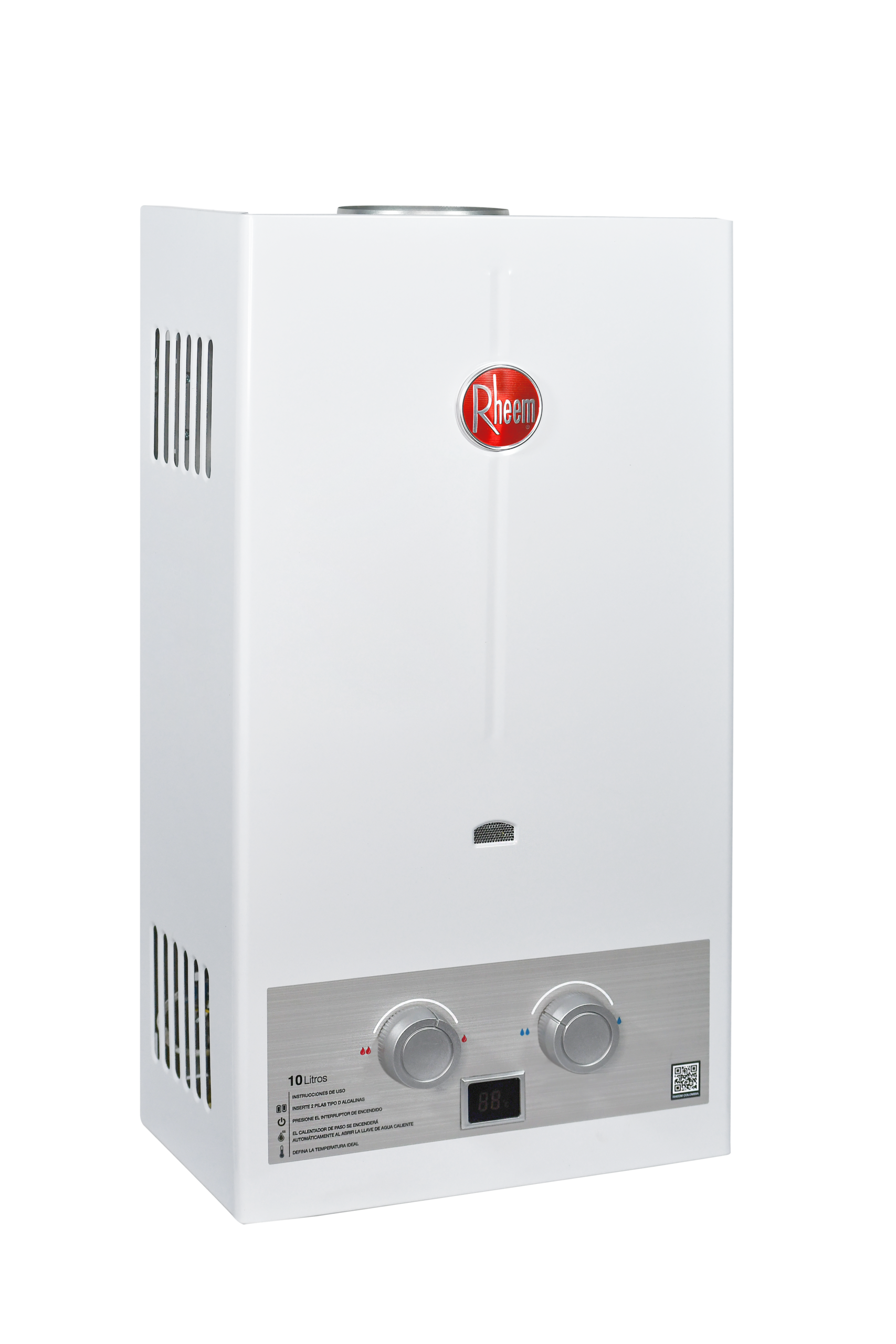 Calentador de paso Rheem 10 Litros Tiro Natural Gas Propano Mecánico - Imagen 3