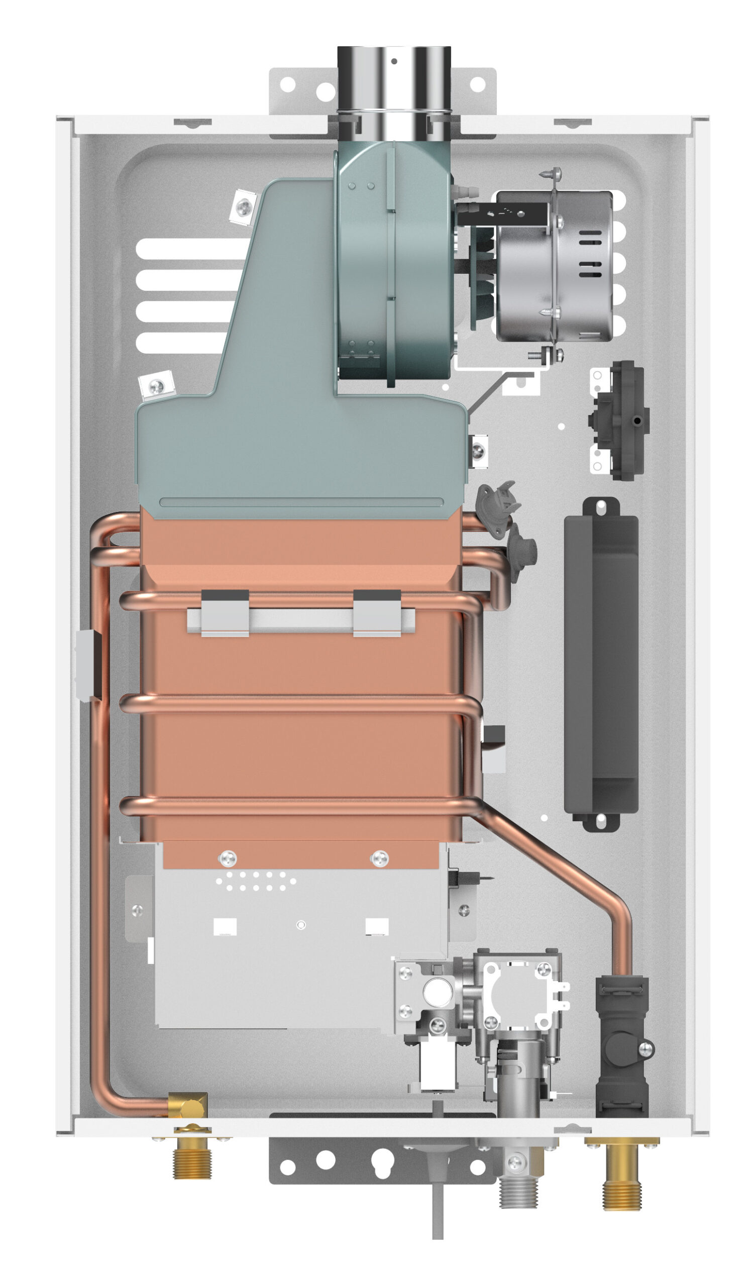 Calentador de paso Rheem 12 litros Tiro Forzado Digital Gas Propano - Imagen 2