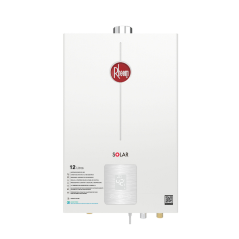 Calentador de paso Rheem 12 litros Tiro Forzado Digital Gas Propano